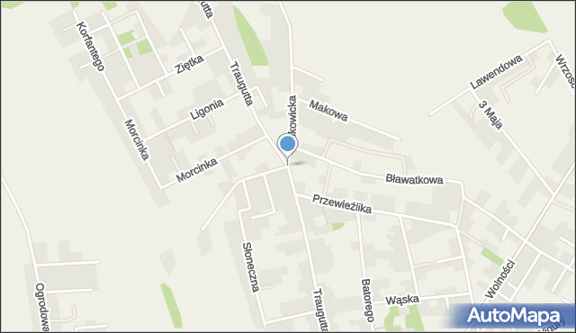 Zbrosławice, Traugutta Romualda, gen., mapa Zbrosławice