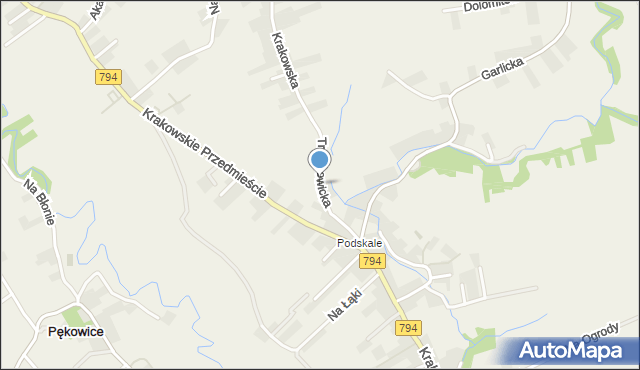 Zielonki powiat krakowski, Trojanowicka, mapa Zielonki powiat krakowski