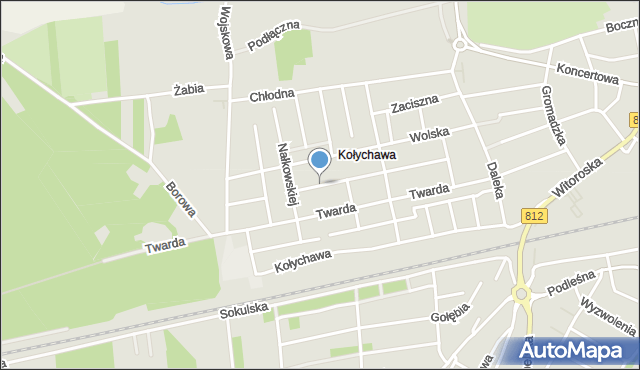 Biała Podlaska, Tuwima Juliana, mapa Białej Podlaskiej