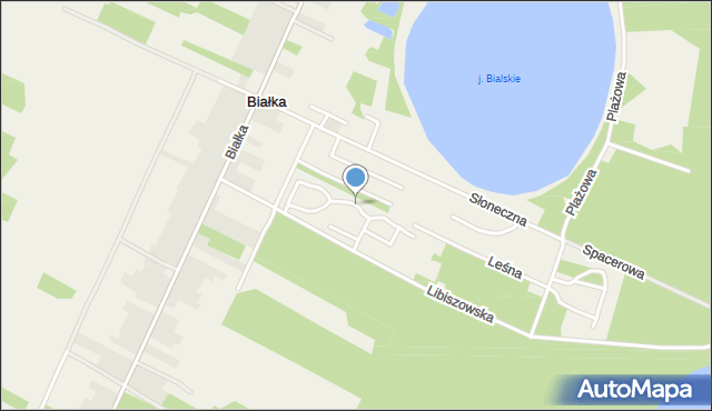 Białka gmina Dębowa Kłoda, Turystyczna, mapa Białka gmina Dębowa Kłoda