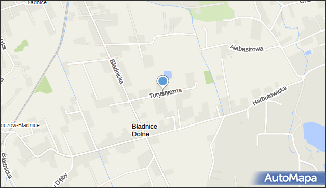 Bładnice Dolne, Turystyczna, mapa Bładnice Dolne