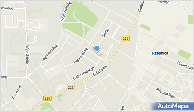 Bytów, Tuwima Juliana, mapa Bytów