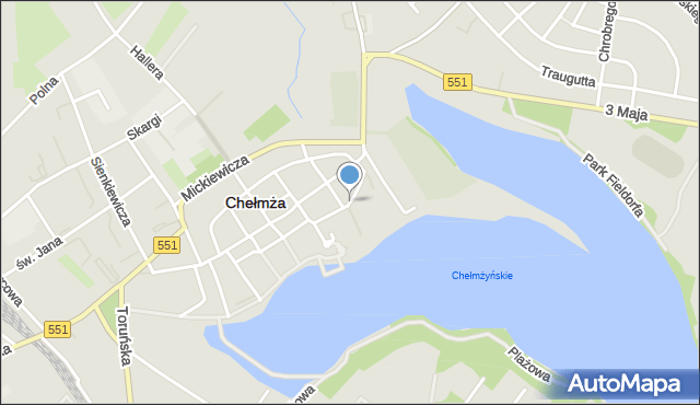 Chełmża, Tumska, mapa Chełmża