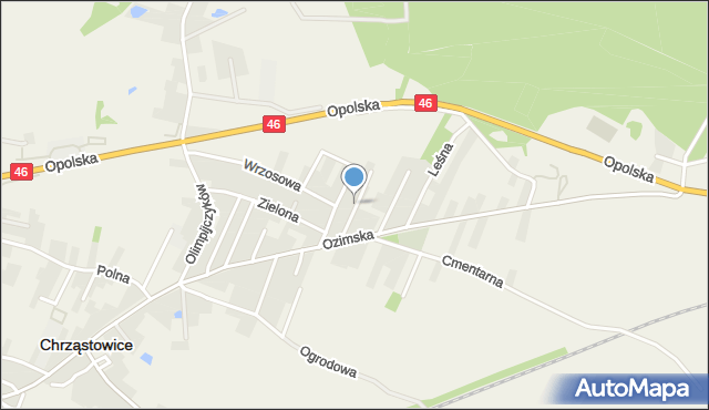 Chrząstowice powiat opolski, Turawska, mapa Chrząstowice powiat opolski