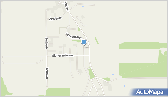 Dębina gmina Ustka, Tulipanowa, mapa Dębina gmina Ustka