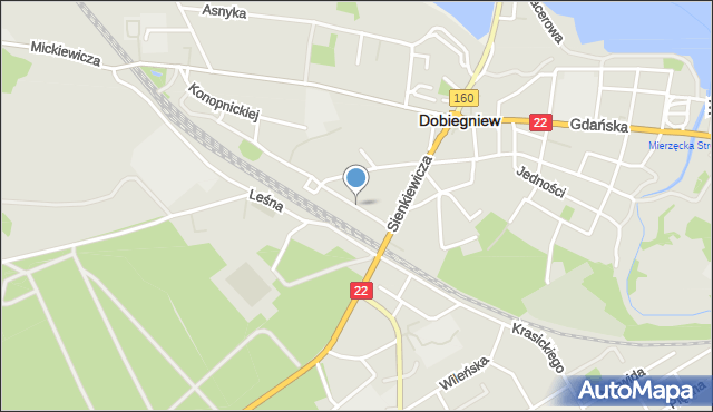 Dobiegniew powiat strzelecko-drezdenecki, Tuwima Juliana, mapa Dobiegniew powiat strzelecko-drezdenecki