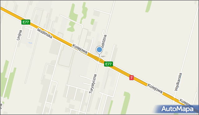 Dziekanów Polski, Turystyczna, mapa Dziekanów Polski