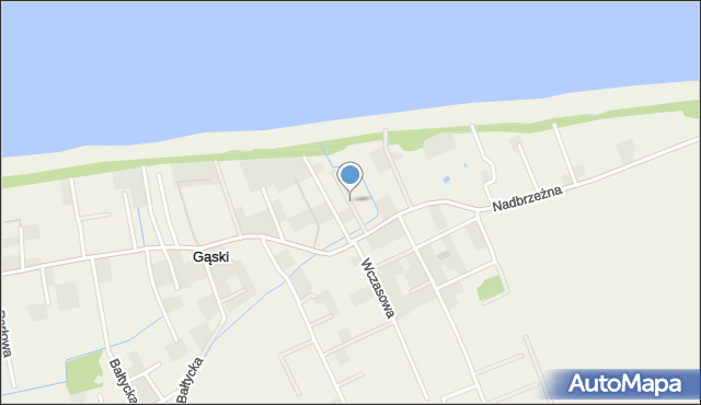 Gąski gmina Mielno, Turystyczna, mapa Gąski gmina Mielno