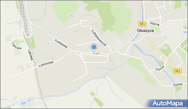 Głuszyca powiat wałbrzyski, Tulipanowa, mapa Głuszyca powiat wałbrzyski