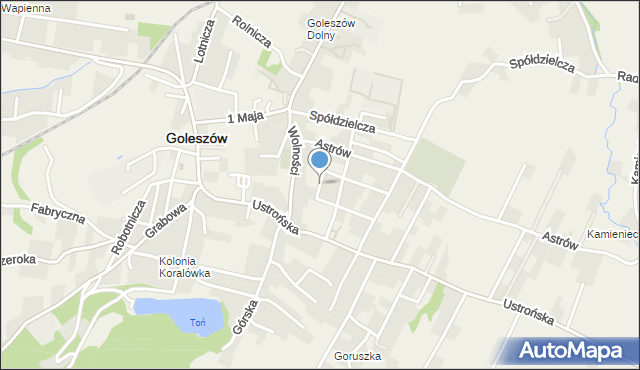 Goleszów powiat cieszyński, Tulipanów, mapa Goleszów powiat cieszyński