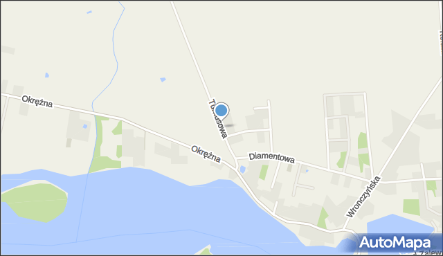 Jerzykowo gmina Pobiedziska, Turkusowa, mapa Jerzykowo gmina Pobiedziska