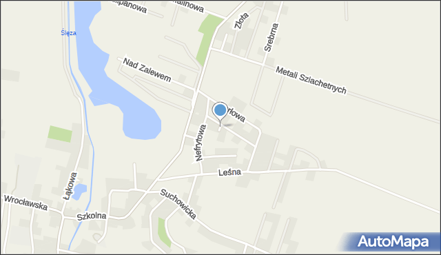 Jordanów Śląski, Turkusowa, mapa Jordanów Śląski