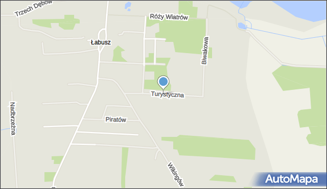 Koszalin, Turystyczna, mapa Koszalina