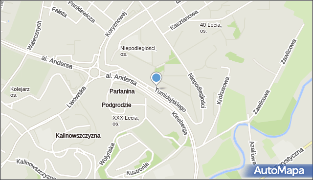 Lublin, Tumidajskiego Kazimierza, mapa Lublina
