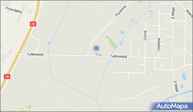 Międzyrzec Podlaski, Tuliłowska, mapa Międzyrzec Podlaski