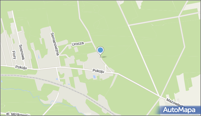 Mrozy powiat miński, Tulipanowa, mapa Mrozy powiat miński