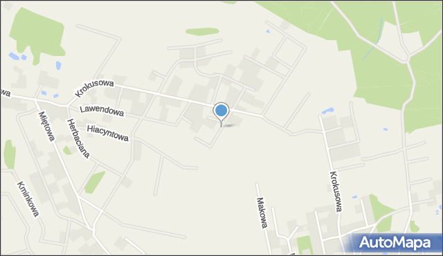 Nikielkowo, Tulipanowa, mapa Nikielkowo