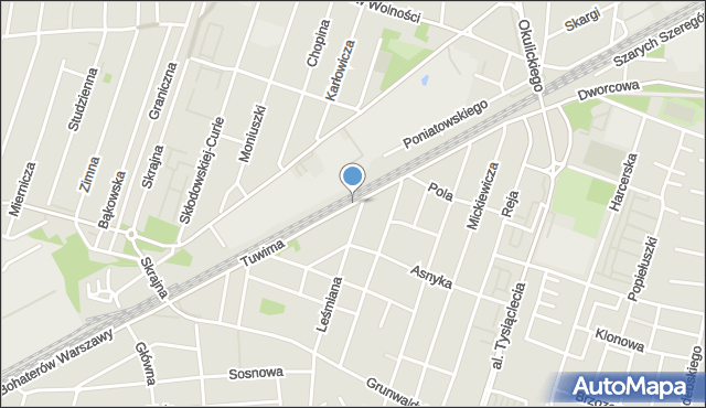 Piastów powiat pruszkowski, Tuwima Juliana, mapa Piastów powiat pruszkowski