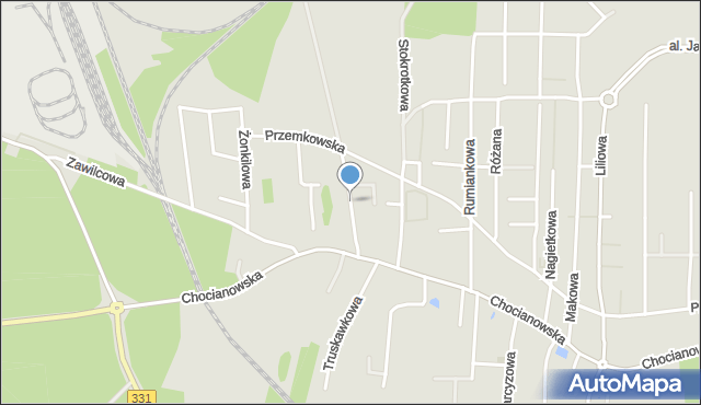 Polkowice, Tulipanowa, mapa Polkowice