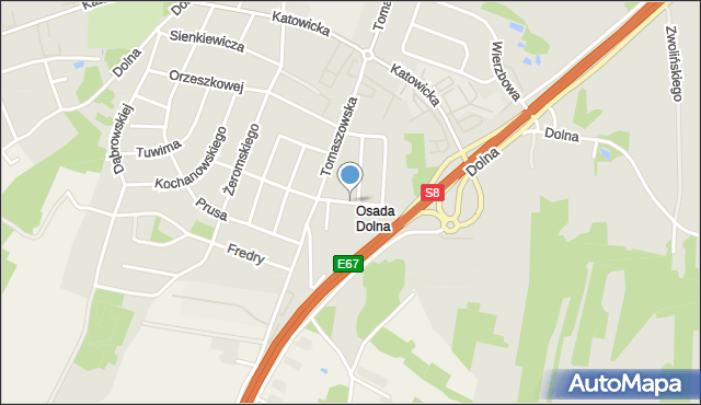 Rawa Mazowiecka, Tulipanowa, mapa Rawa Mazowiecka