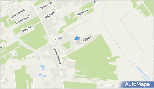 Strzeniówka, Tujowa, mapa Strzeniówka