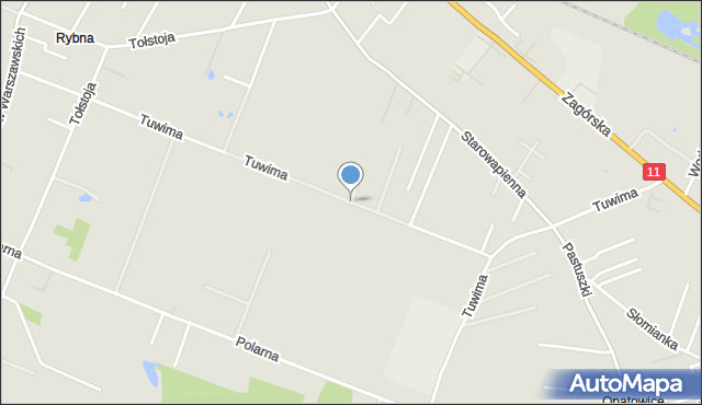 Tarnowskie Góry, Tuwima Juliana, mapa Tarnowskie Góry