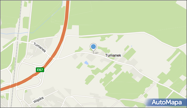 Tumanek, Tumanek, mapa Tumanek