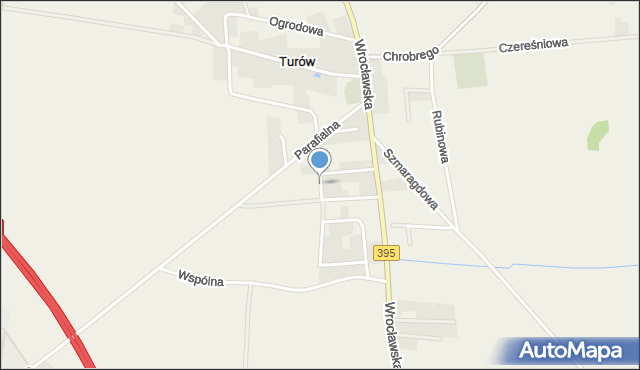 Turów gmina Żórawina, Turów, mapa Turów gmina Żórawina