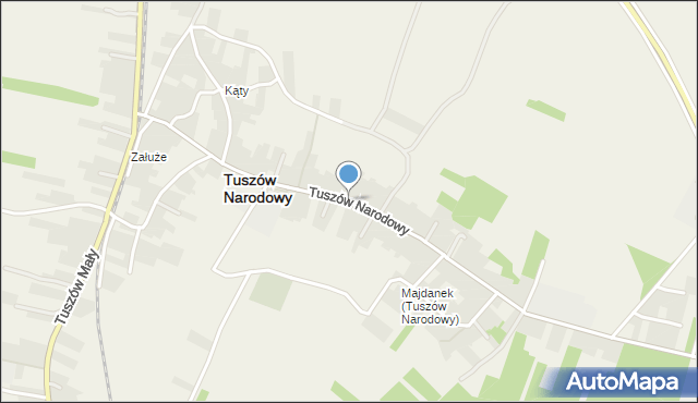 Tuszów Narodowy, Tuszów Narodowy, mapa Tuszów Narodowy