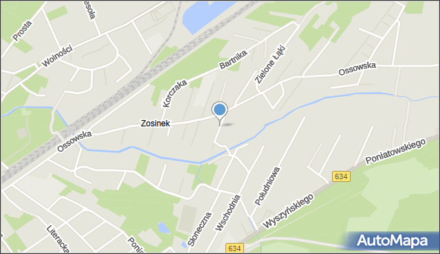 Zielonka powiat wołomiński, Turowska, mapa Zielonka powiat wołomiński