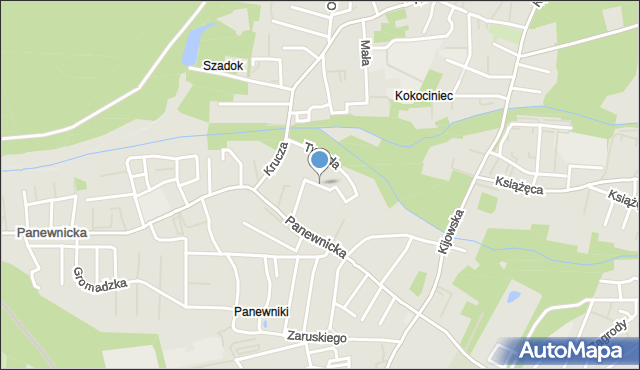Katowice, Twarda, mapa Katowic