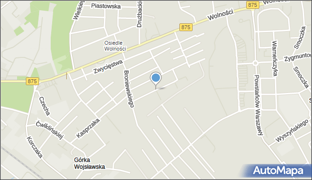 Mielec, Twardowskiego Jana, ks., mapa Mielca