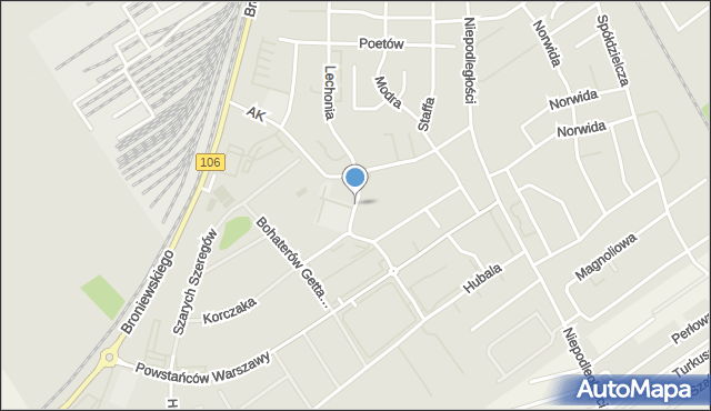 Stargard, Twardowskiego Jana, ks., mapa Stargard