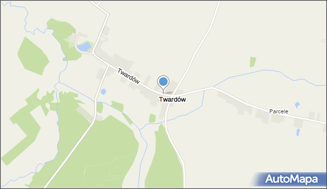Twardów, Twardów, mapa Twardów