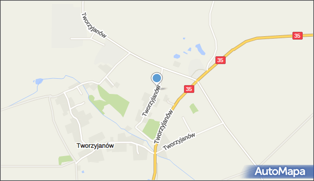 Tworzyjanów, Tworzyjanów, mapa Tworzyjanów