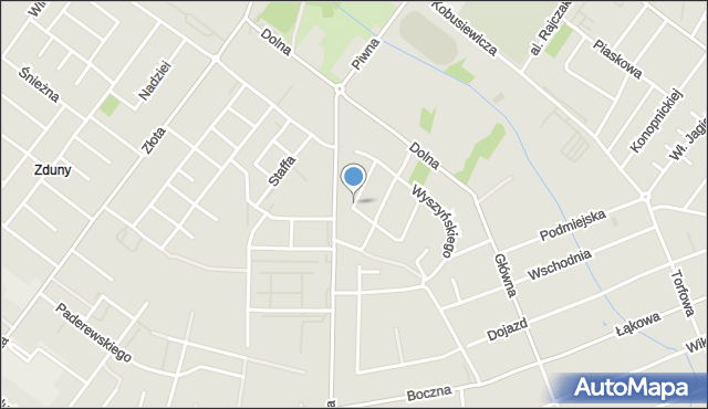 Zduńska Wola, Twardowskiego Jana, ks., mapa Zduńska Wola
