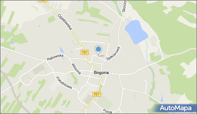Bogoria powiat staszowski, Tylna, mapa Bogoria powiat staszowski