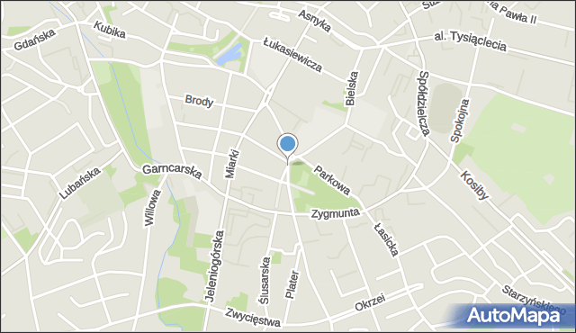 Bolesławiec, Tyrankiewiczów Heleny i Wincentego, mapa Bolesławca