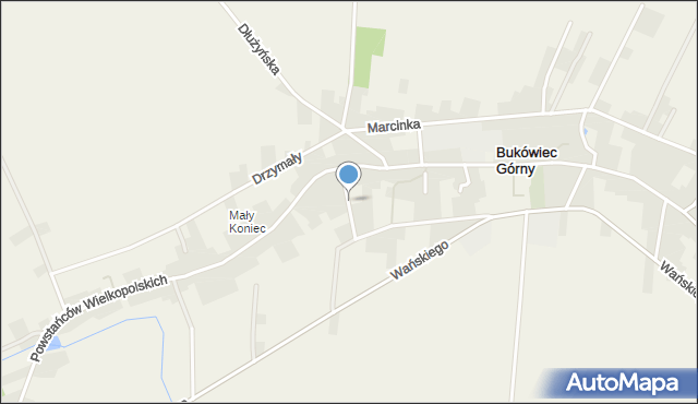 Bukówiec Górny, Tymkowskiej Elżbiety, mapa Bukówiec Górny