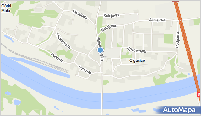 Cigacice, Tylna, mapa Cigacice