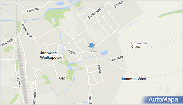 Janowiec Wielkopolski, Tysiąclecia, mapa Janowiec Wielkopolski
