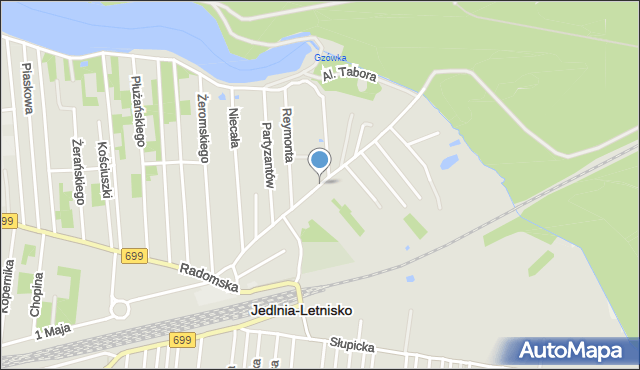 Jedlnia-Letnisko, Tysiąclecia, mapa Jedlnia-Letnisko