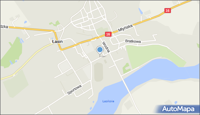 Łasin, Tysiąclecia, mapa Łasin