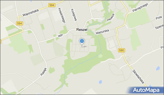 Reszel, Tylna, mapa Reszel