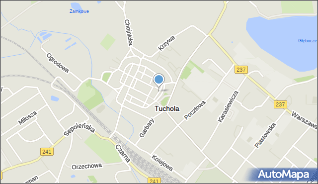 Tuchola, Tylna, mapa Tuchola
