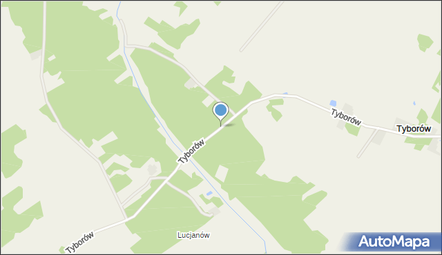 Tyborów gmina Magnuszew, Tyborów, mapa Tyborów gmina Magnuszew
