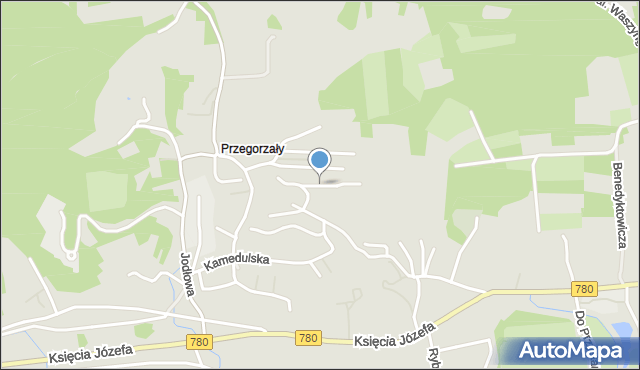 Kraków, Uboczna, mapa Krakowa