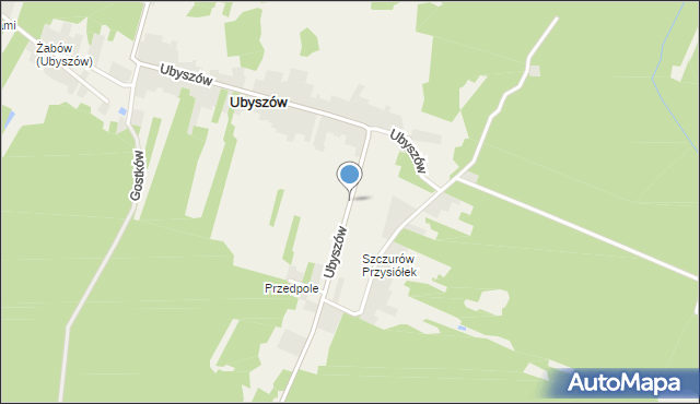 Ubyszów, Ubyszów, mapa Ubyszów