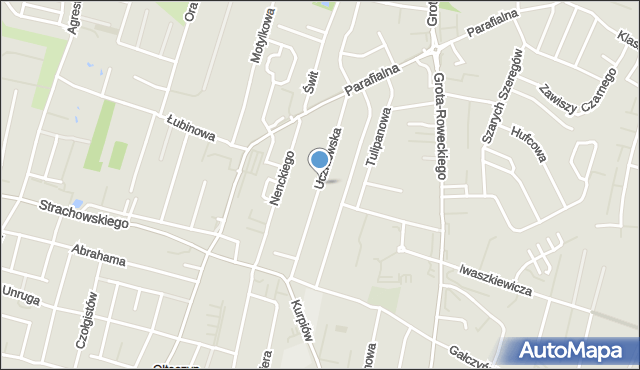 Wrocław, Uczniowska, mapa Wrocławia