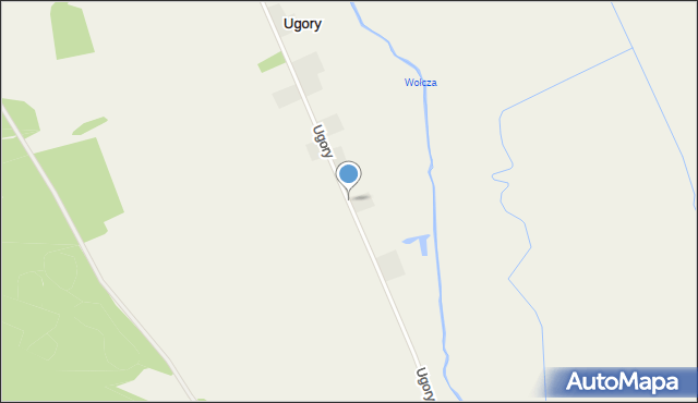 Ugory gmina Świerzno, Ugory, mapa Ugory gmina Świerzno